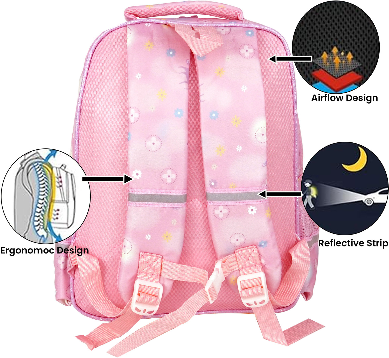Image of STORITE Unicorn School Bag for Kids Girls Stylish Durable Water-Resistant Backpack 10 L Backpack