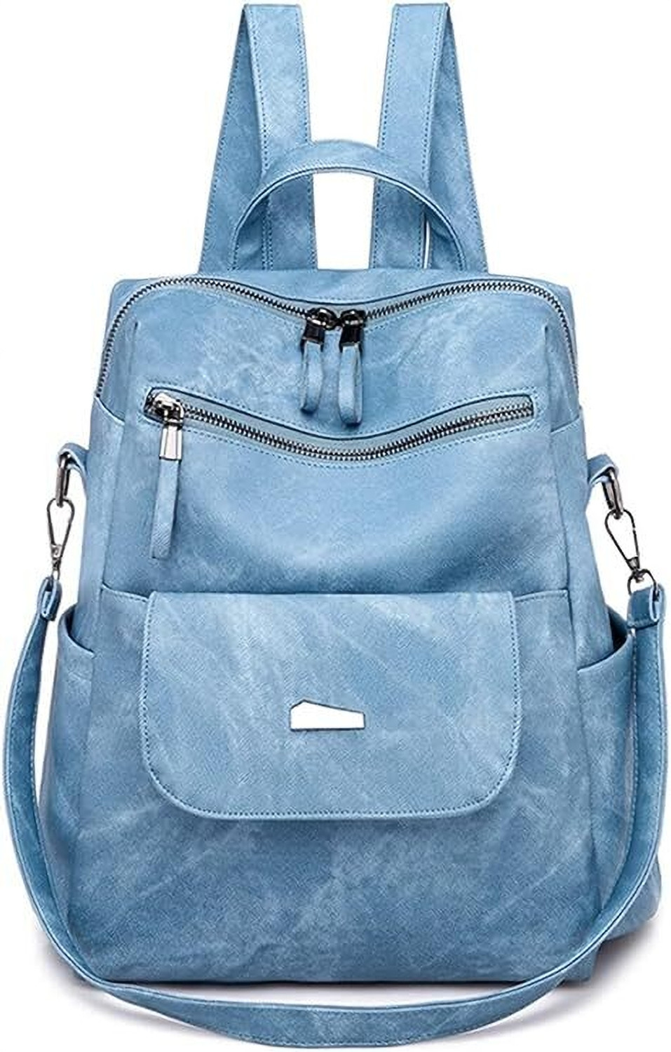 Image of Inovera Backpack for Women,Girls-Faux Leather Travel Shoulder Backpacks For Ladies(Blue) 3 L Backpack