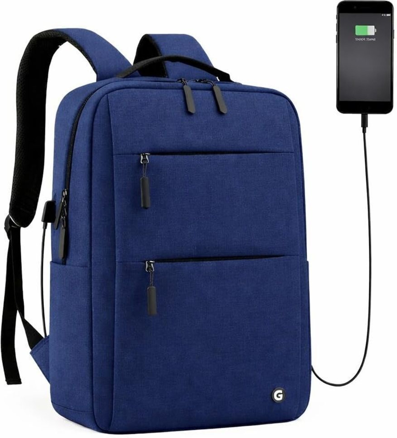 Image of GadgetBite 20L Laptop Backpack 15.6 USB Port,Organiser,Bottle Pocket-Charcoal Grey 20 L Laptop Backpack