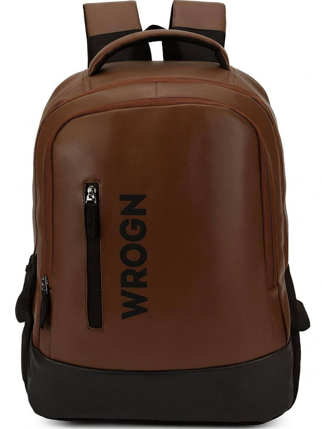 WROGN 35L 15.5 Inch Faux Leather Laptop Backpack - Image 1