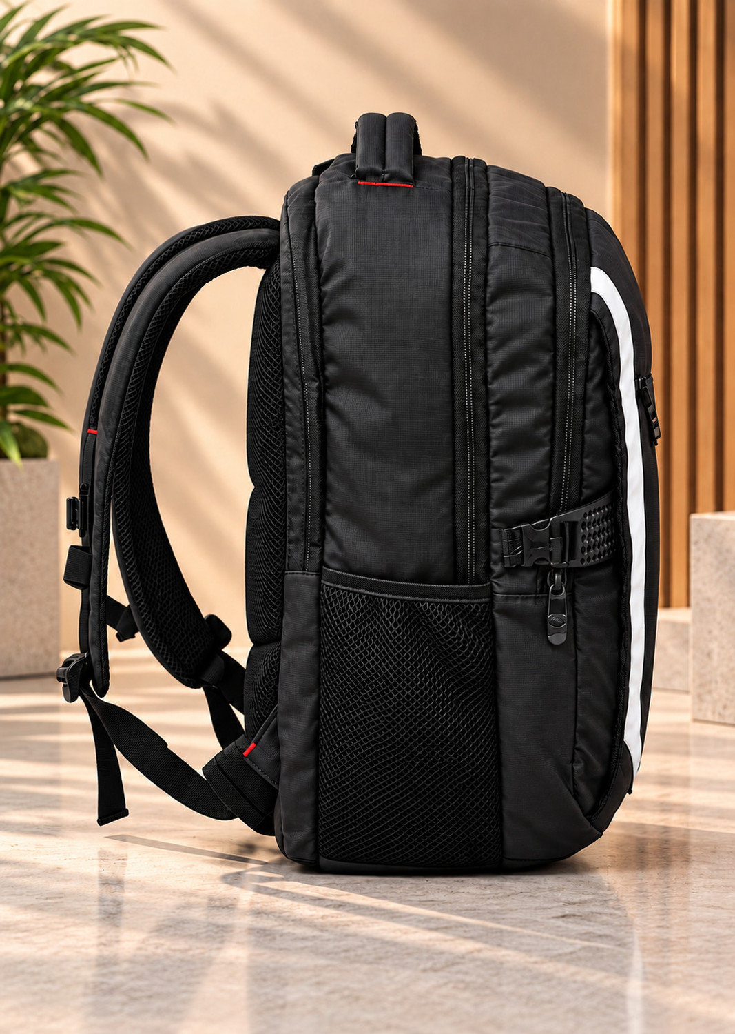 Image of SWISS MILITARY Large 39 L Laptop Backpack Urbanarmour 15.6 Inch Laptop Compartment with USB Charging Port for Unisex (Black)