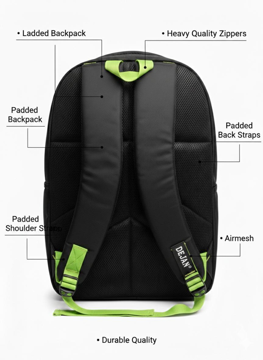 Image of Dejan School Bag, Laptop College Backpack, Water Resistant Office Travel Tour Bag Waterproof School Bag