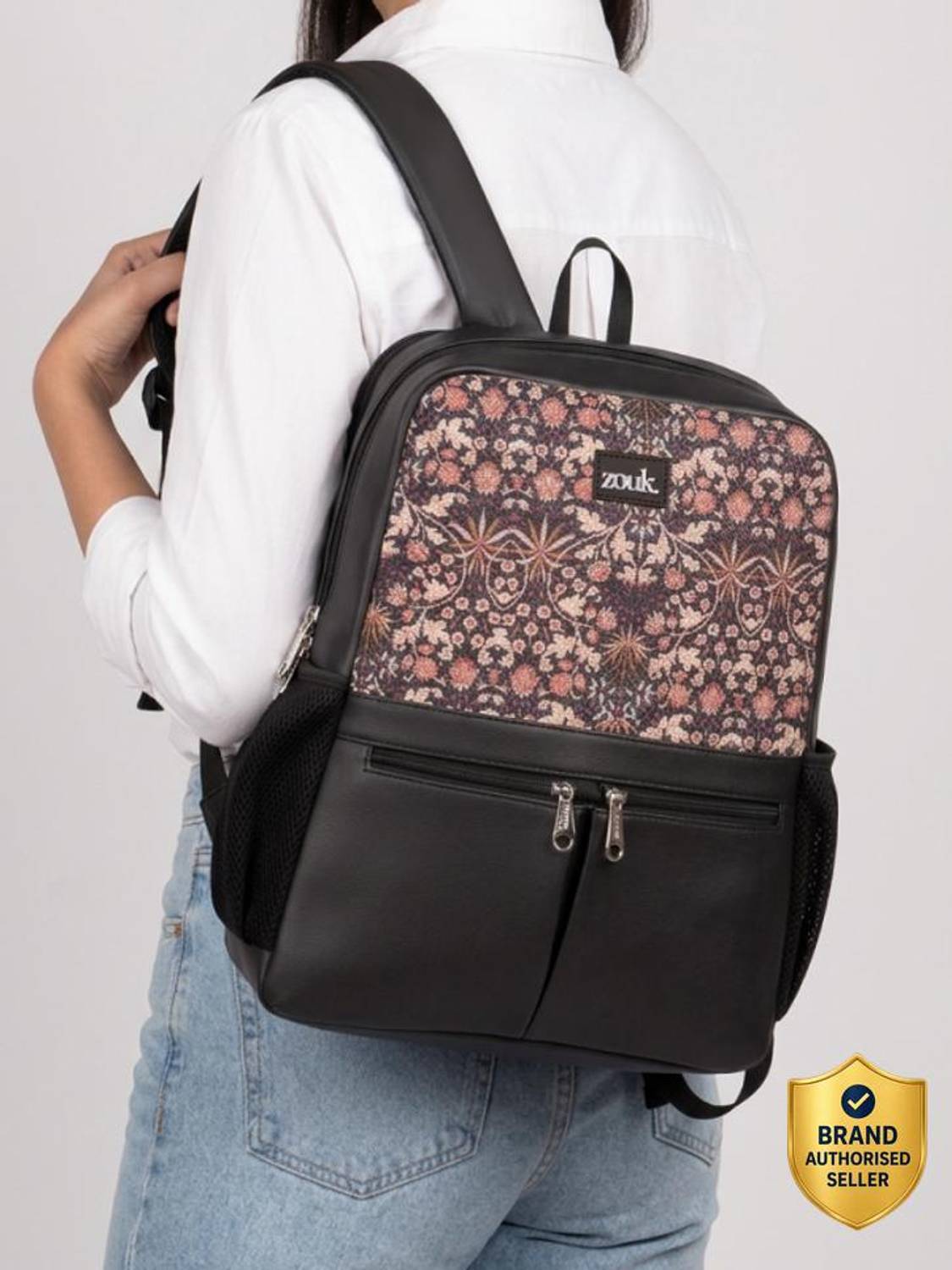 ZOUK Kashmir Blooms Office Backpack 16.5 L Laptop Backpack