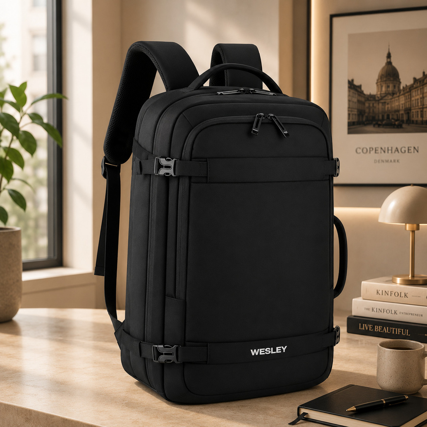 Image of WESLEY Luxur Overnighter Expandable AntiTheft feature Weekender /business /Travel /luggage 45 L Laptop Backpack