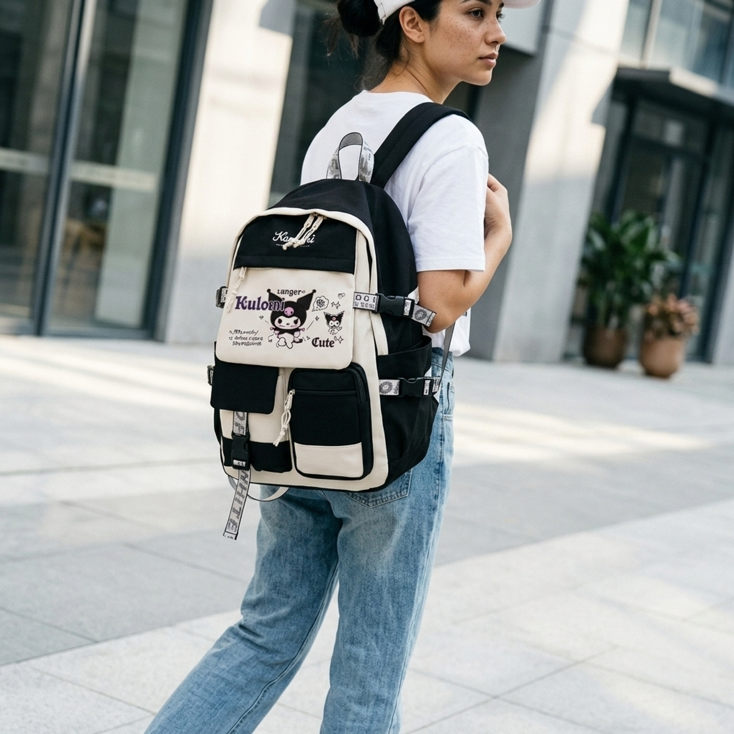Image of Venzina Teenage Girls Cute Backpack For School 17.5 Inch Students Casual Travel 2.5 L Backpack