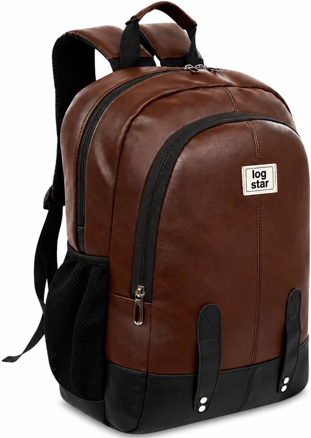 Image of Log-Star Medium 24 L Laptop Backpack 30 L premium leather backpack boy & girl (Brown)