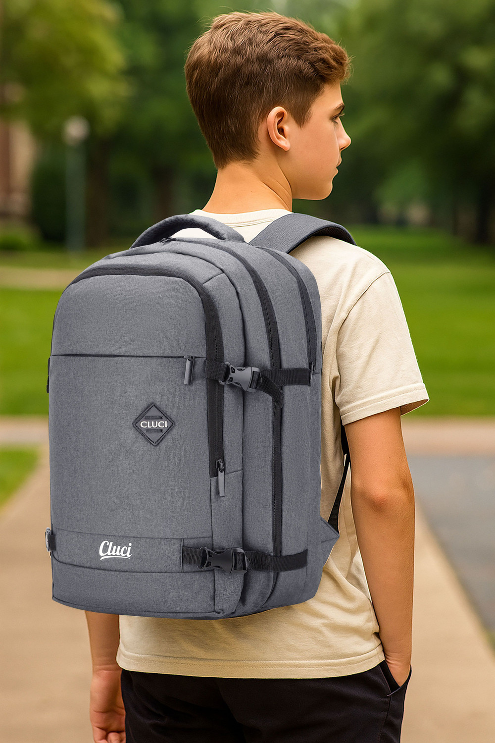 Image of Cluci Luxur Overnighter Expandable Anti Theft feature business /Travel /luggage backpack 45 L Laptop Backpack