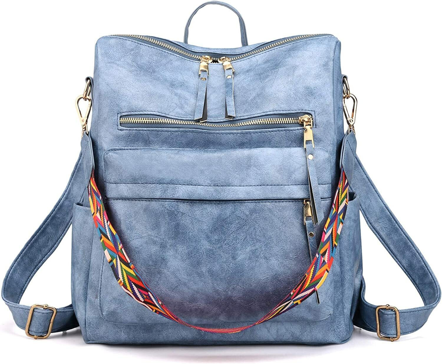 Image of TrueArch Laptop Backpack Backpack for Women Vintage PU Leather Shoulder Bag 24 L Backpack