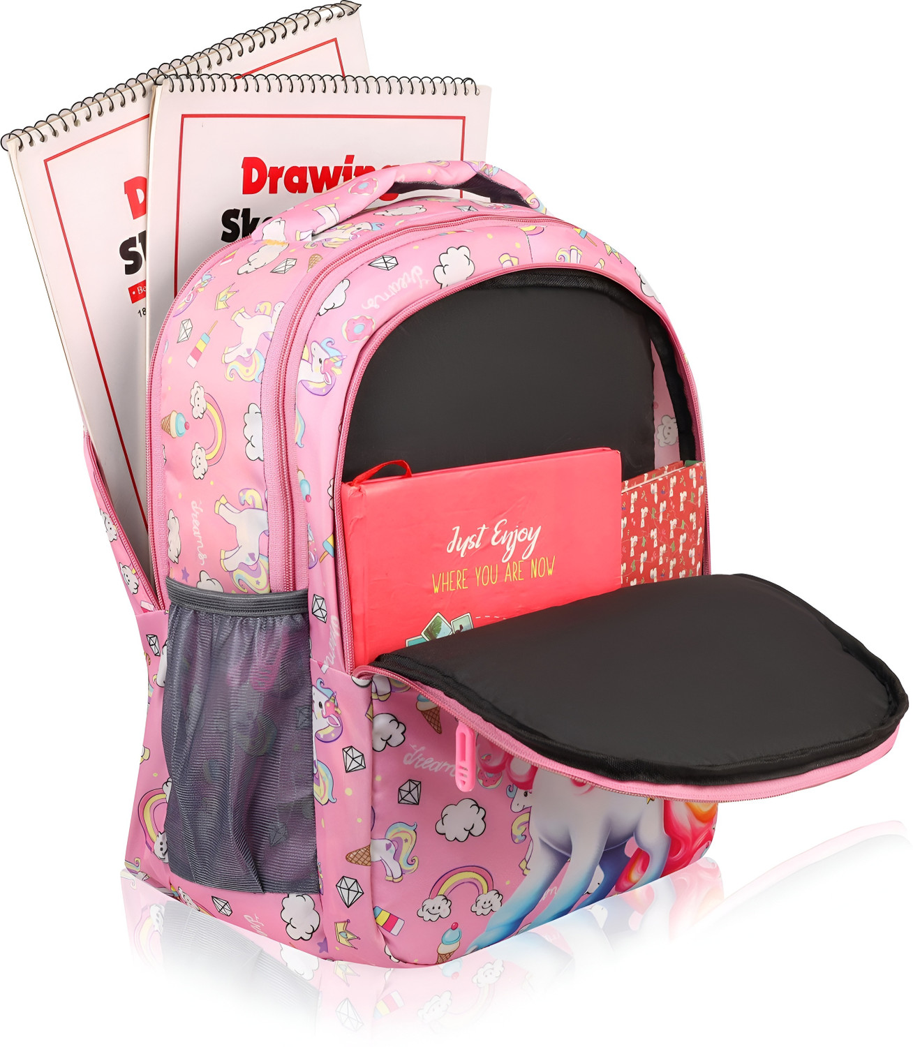Image of SBCOLLECTION Classy Printed Comfortable Use for Class 1 to 12 Yrs Kids Coaching Picnic Waterproof School Bag