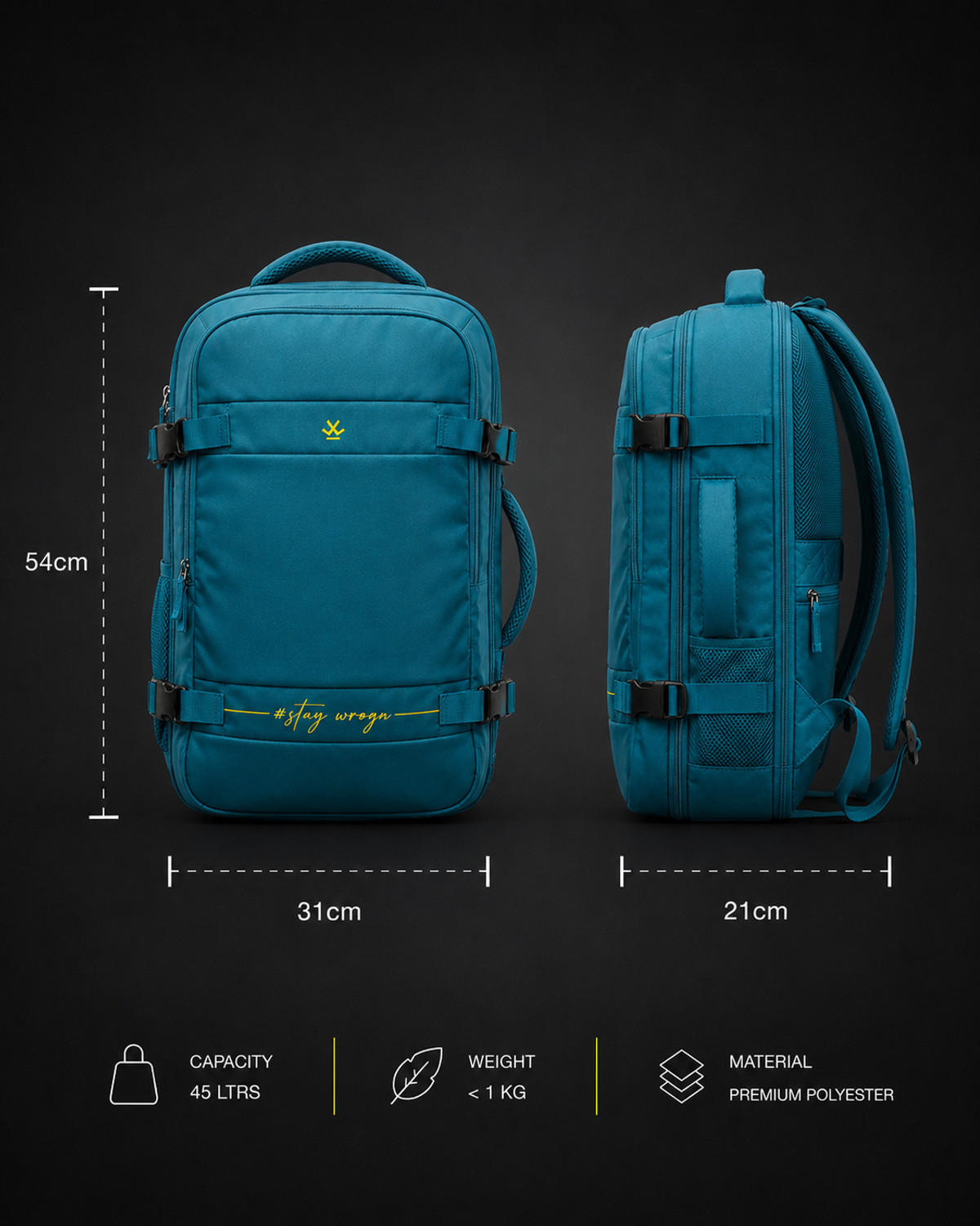 Image of WROGN TORQ OVERNIGHTER STYLISH BACKPACK 45 L Backpack