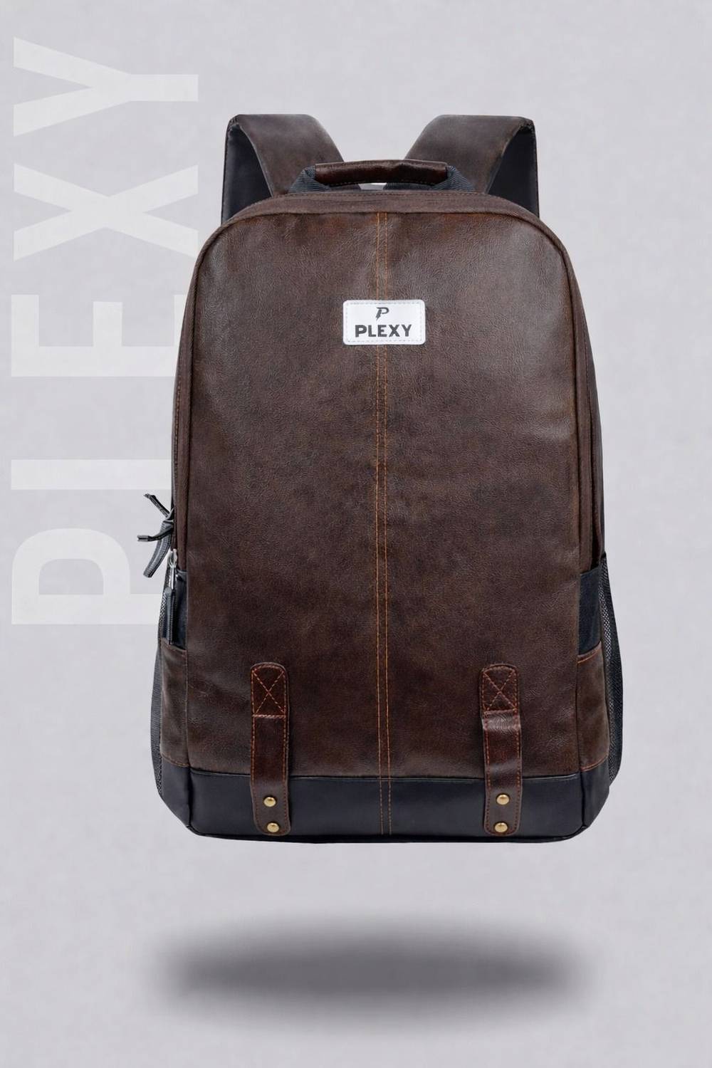 PLEXY Fauxy Leather Water Resistant Anti Theft Laptop Backpack 33 L Laptop Backpack