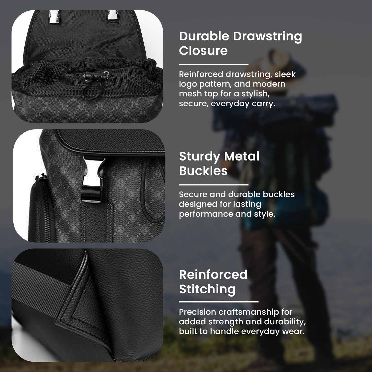 Image of REDHORNS Hiking vintage canvas 15.6 inch unisex laptop backpack, water resistant travel 18 L Laptop Backpack