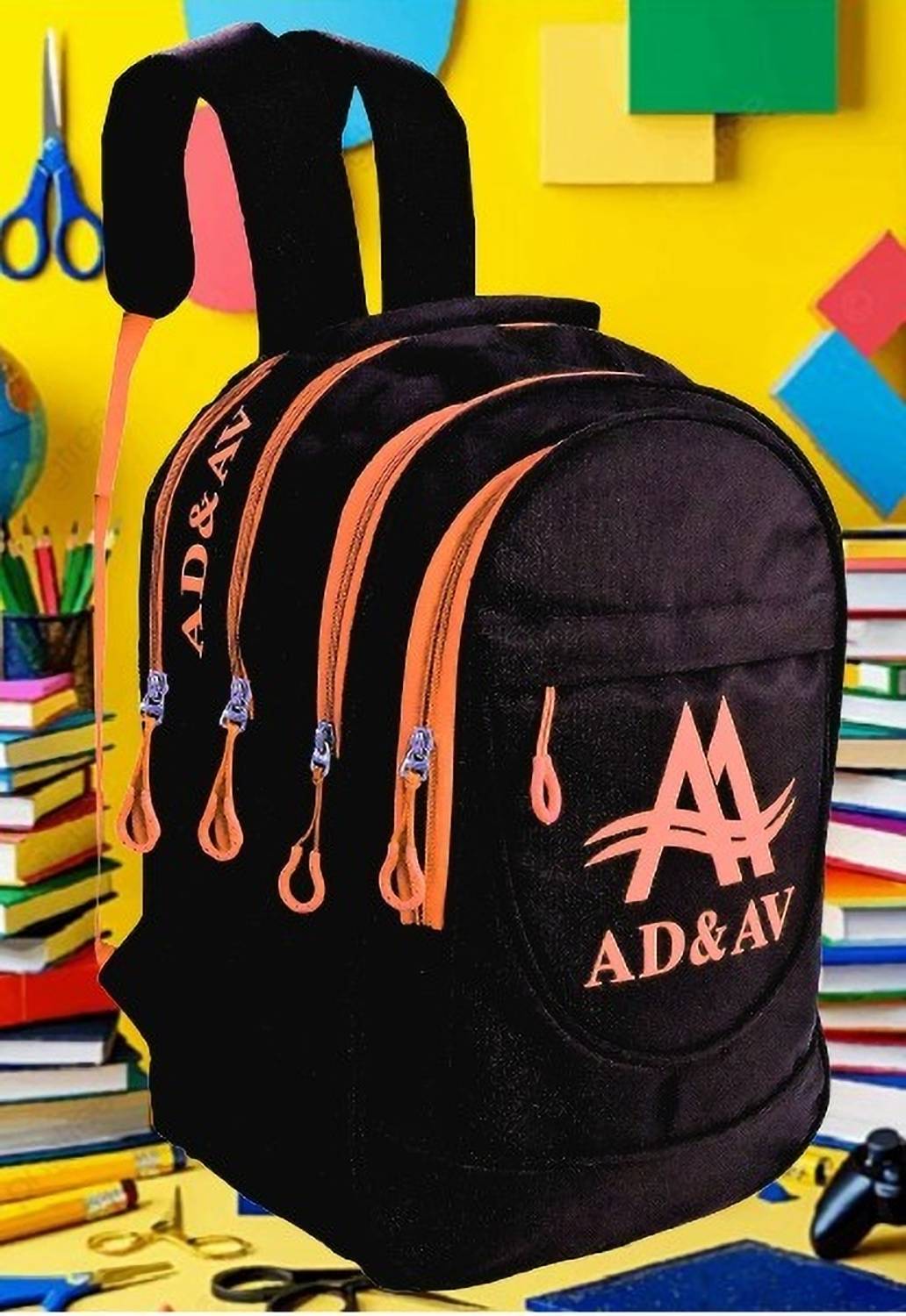 AD & AV 112_BIG ORANGE Waterproof School Bag