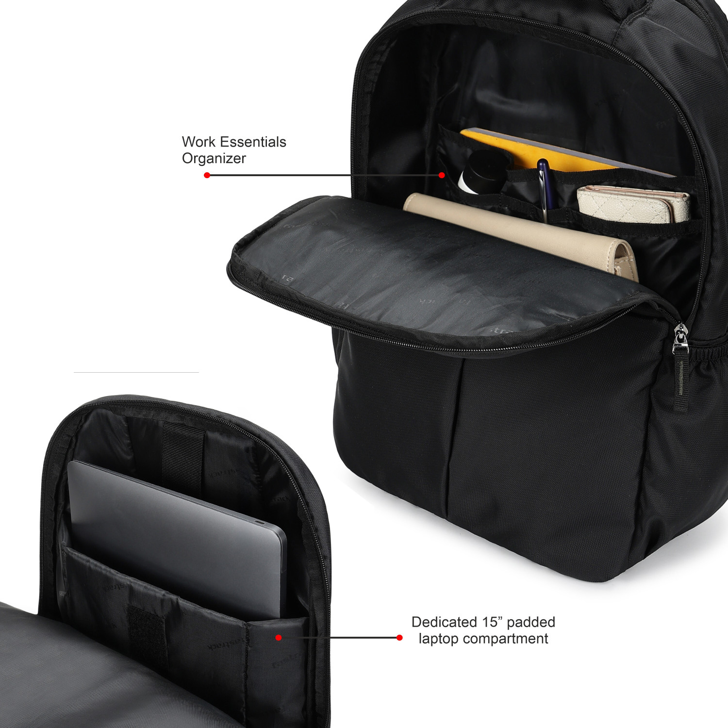 Image of Fastrack Unisex Twinzip Laptop Backpack with 15 inchLaptopSleeve 23 L Laptop Backpack