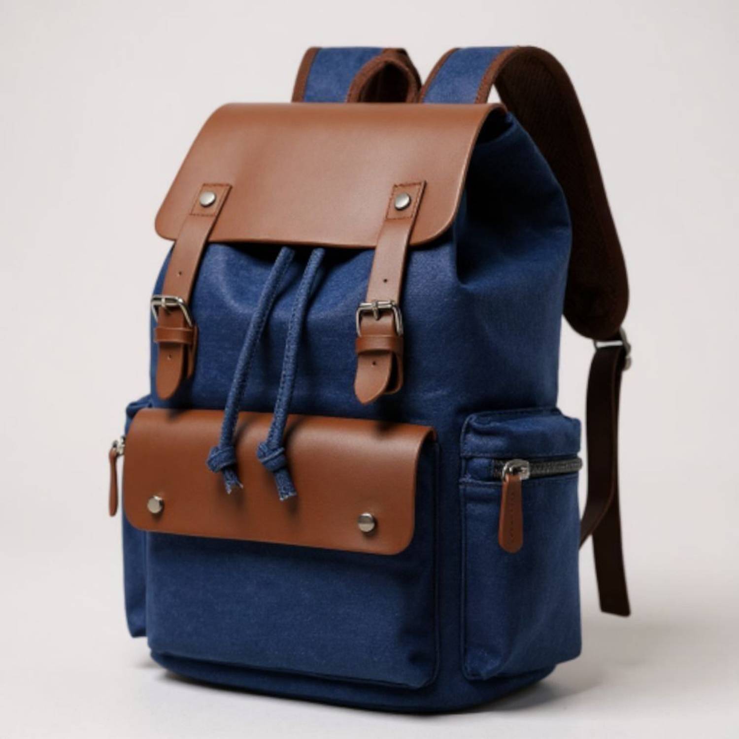 BIBO Trendy Canvas Laptop Backpack Brown 28L