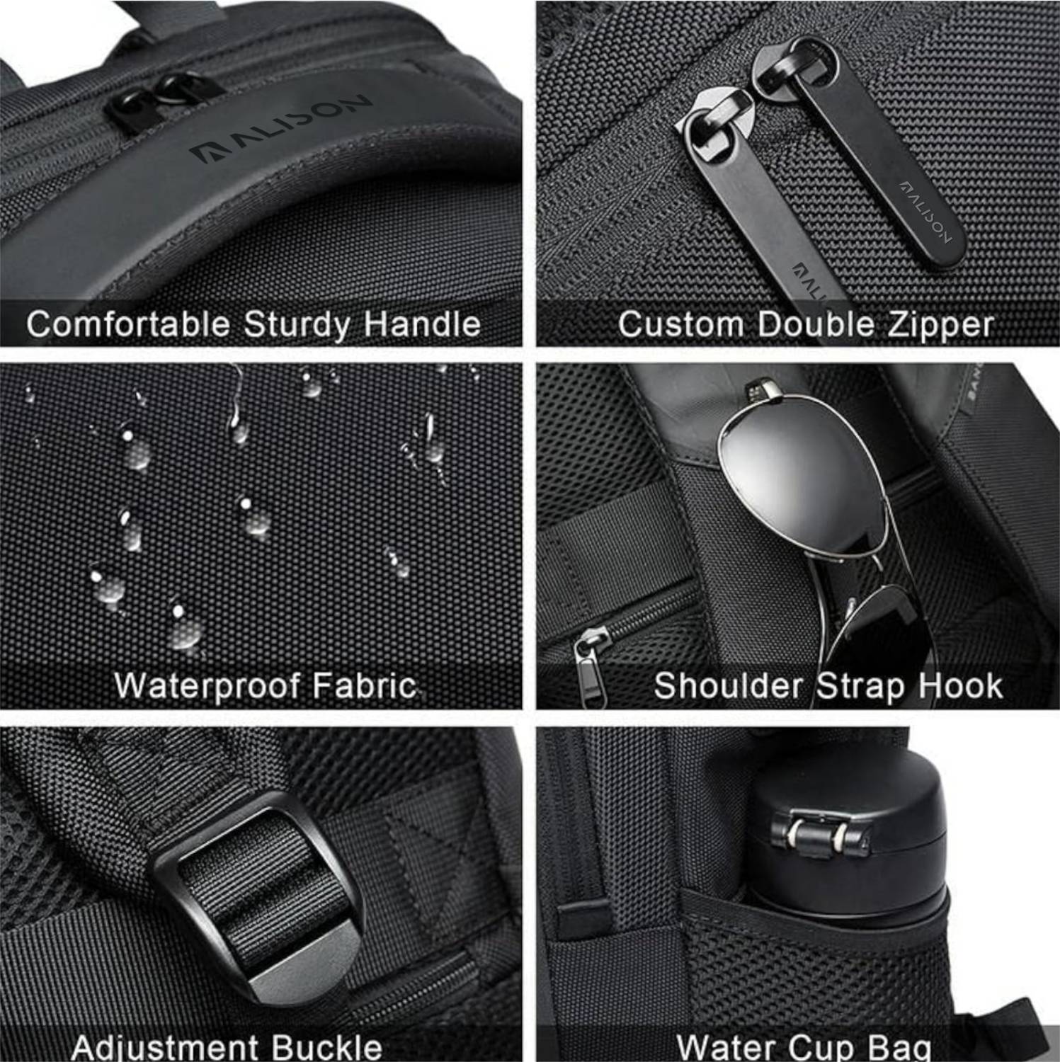 Alison Premium Men Backpack 40L Black - Image 4