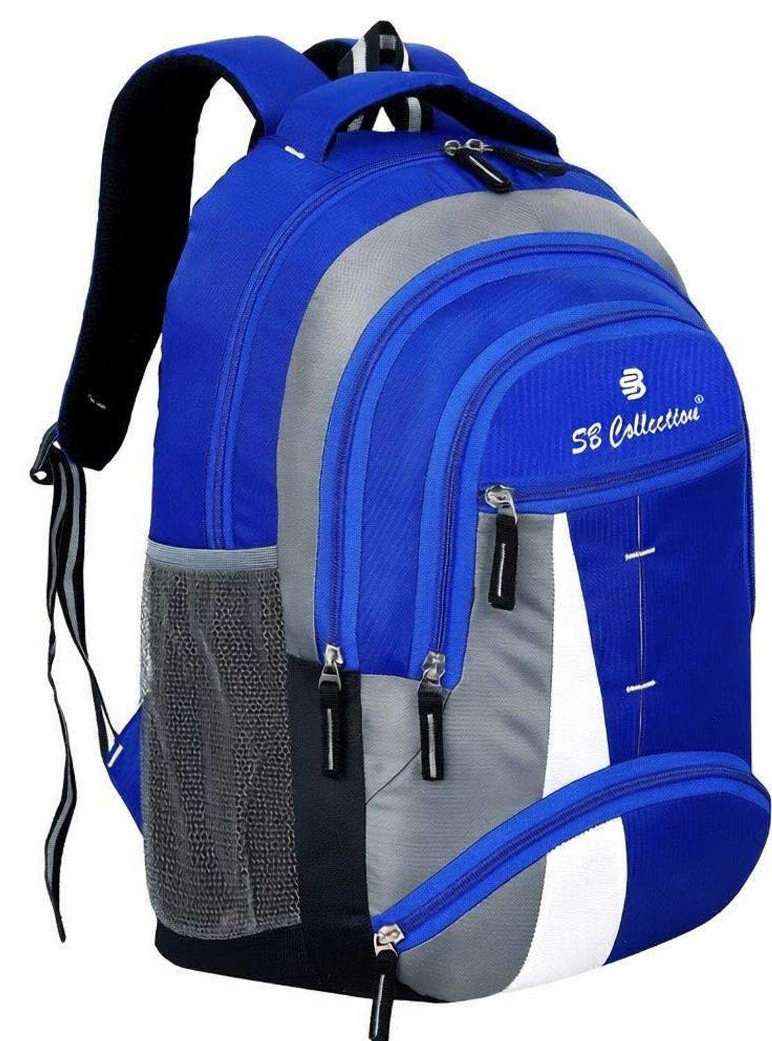 SBCOLLECTION 30L Medium TRI-color Grey ROYAL BLUE Laptop Backpack Unisex College & School Bag 30 L Laptop Backpack
