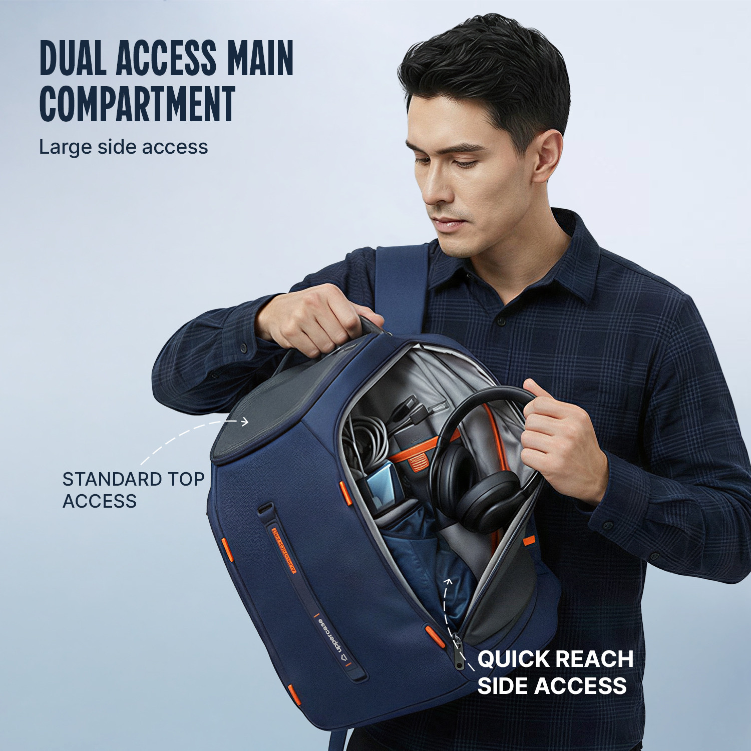 Image of Uppercase Vortex Alphatech Pro 15.6 inch Laptop Backpack with iPad Compartment & Snaplift Tech 22 L Trolley Laptop Backpack