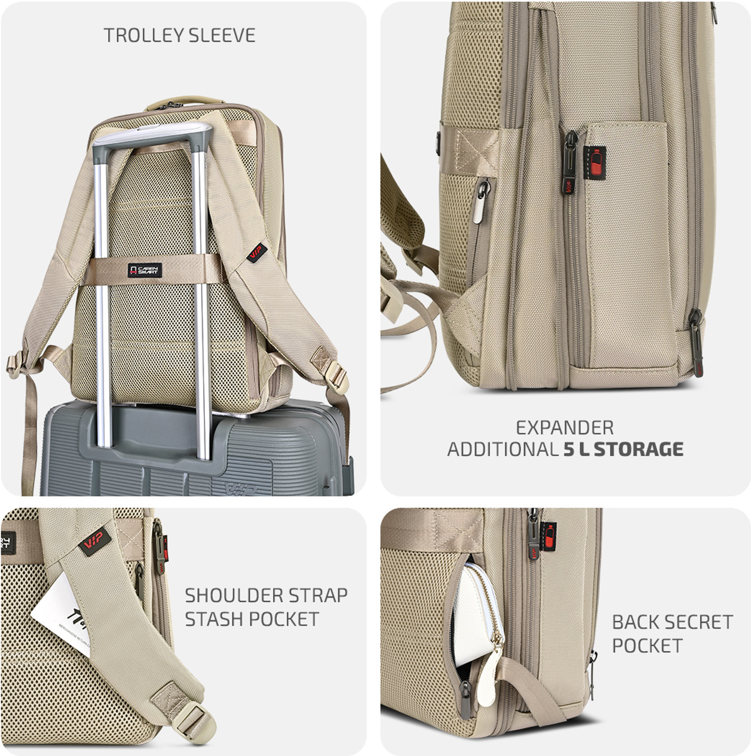 Image of VIP Vogue with 17 Inch Compatible, 5L Expander 27 L Laptop Backpack