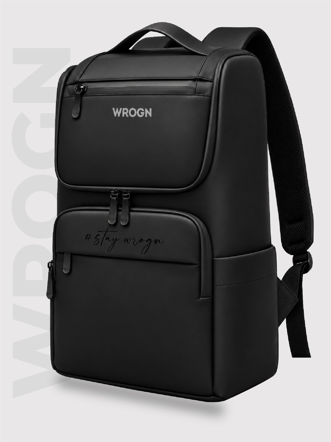 Image of WROGN Large 40 L Laptop Backpack Business Prime Laptop Backpack with Anti Theft Pocket & Luggage Strap (Black)