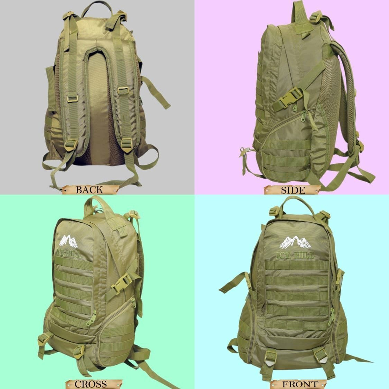 Image of ICE HILLS Medium 25 L Backpack Waterproof Tactical Camo Backpack 25 L Backpack