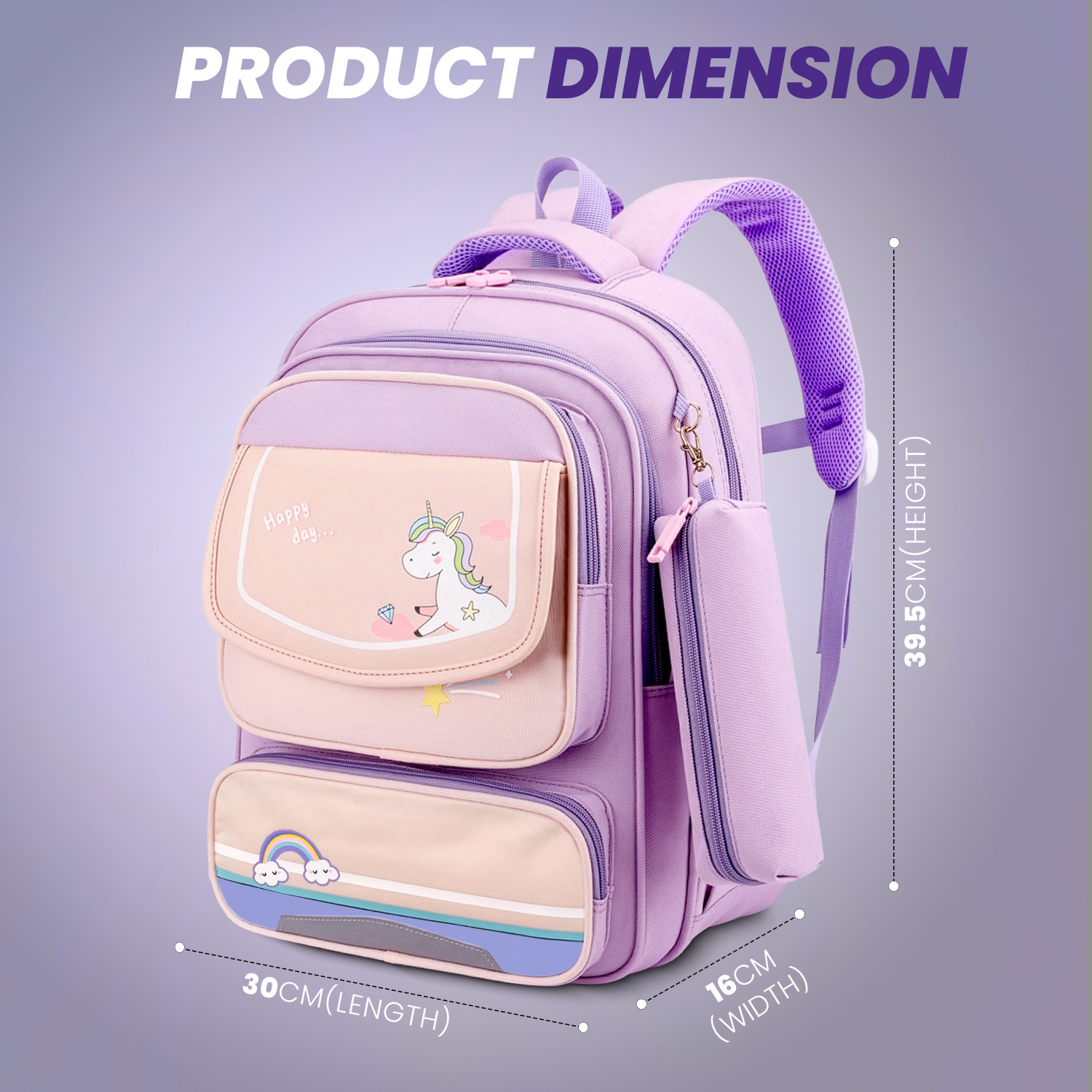 Image of STORITE Kids Water-Resistant Cute School Bag for Girls 8.52 L Backpack