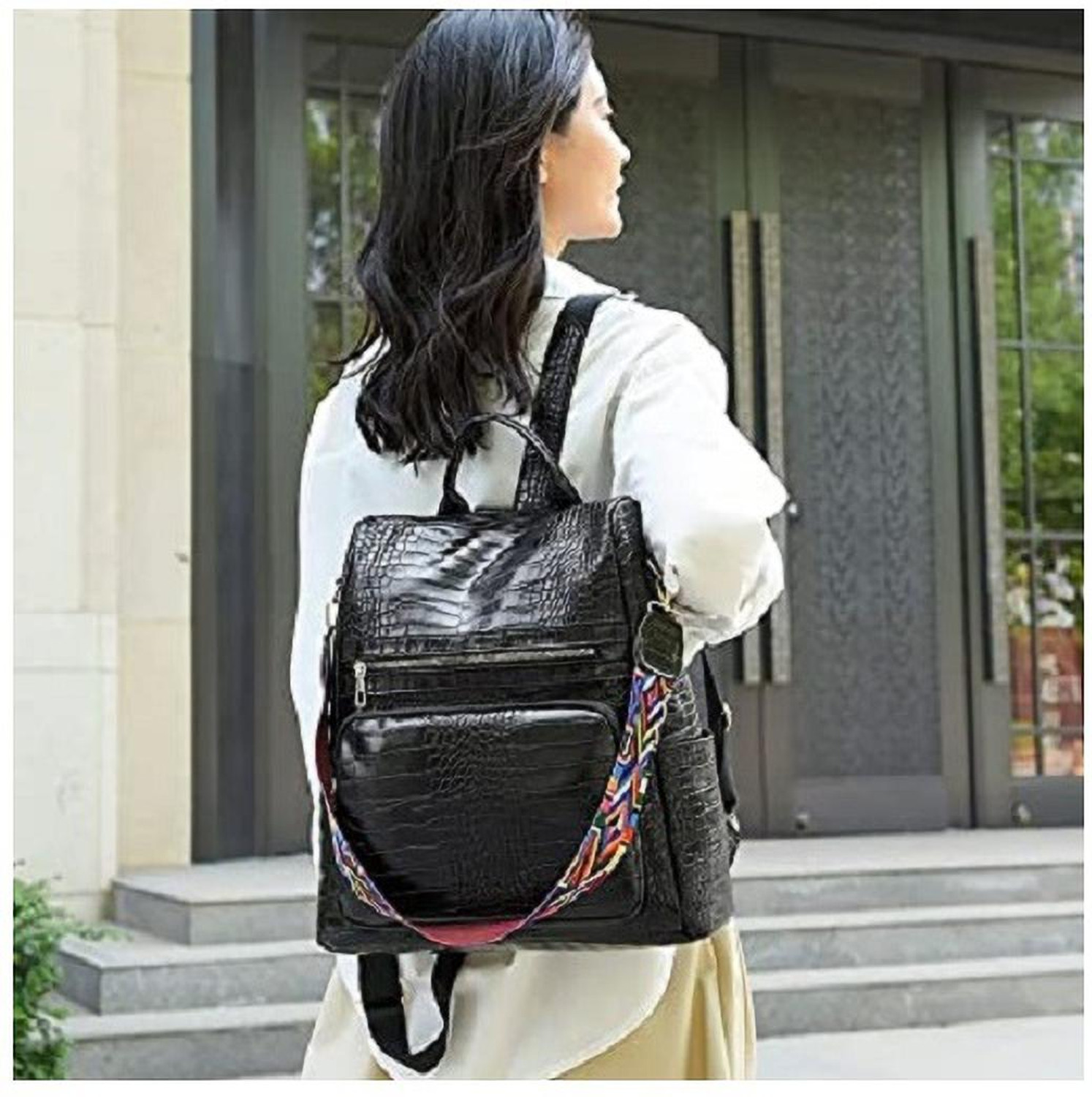 Image of DGee DGEE DG 015-BLACK-BIG-CROCO 25 L Backpack