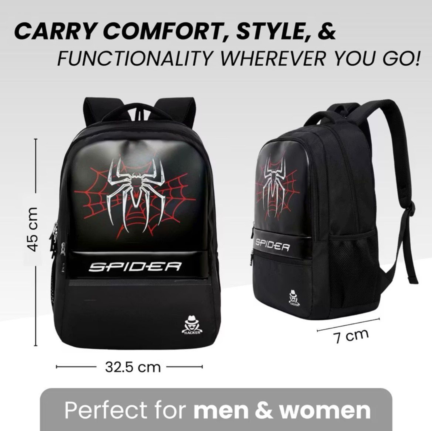 Image of MEGABOND Spider Printed Backpack for Men & Women 35 L Backpack