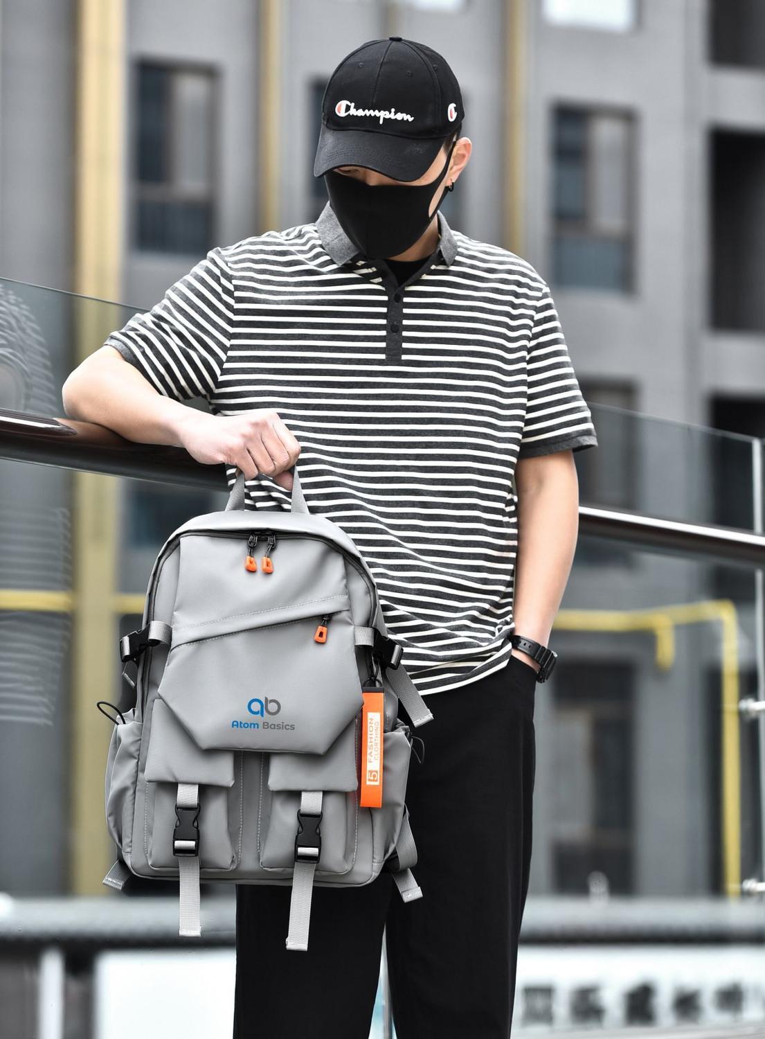 Image of Atom Basics Multi-Pocket Business & Travel Laptop Backpack with Padded Straps & USB Port 39 L Laptop Backpack