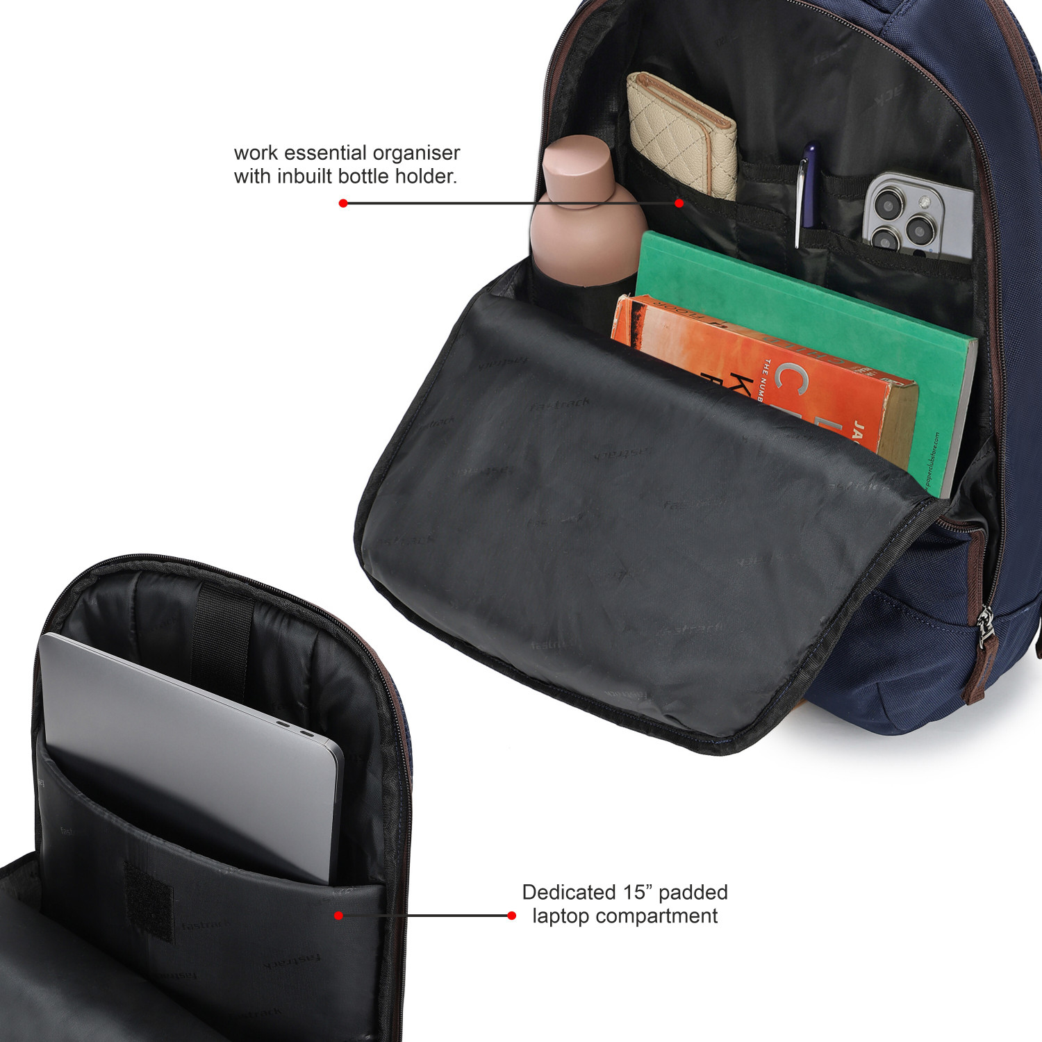 Image of Fastrack Unisex Dailypack Backpack with 15 inchLaptopSleeve 18 L Laptop Backpack