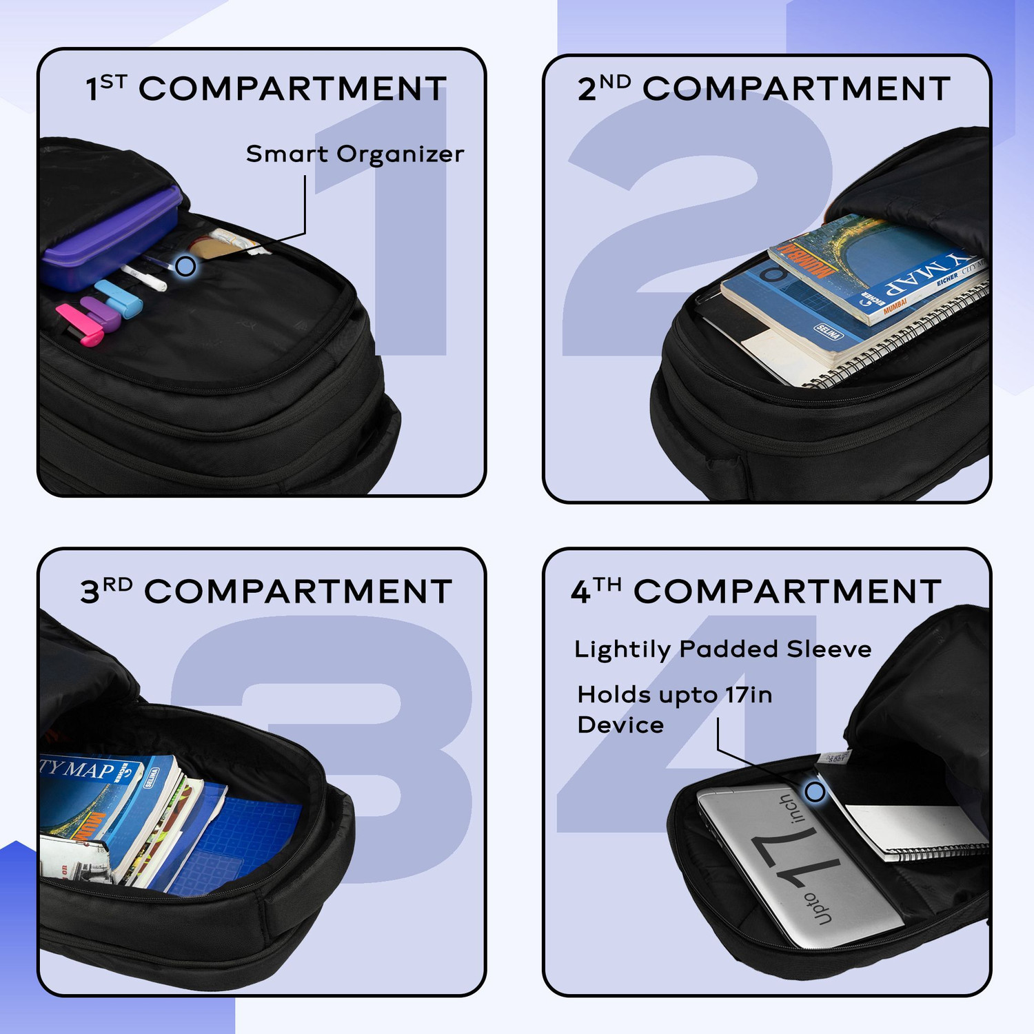Image of F Gear Poem Black 30 L Backpack