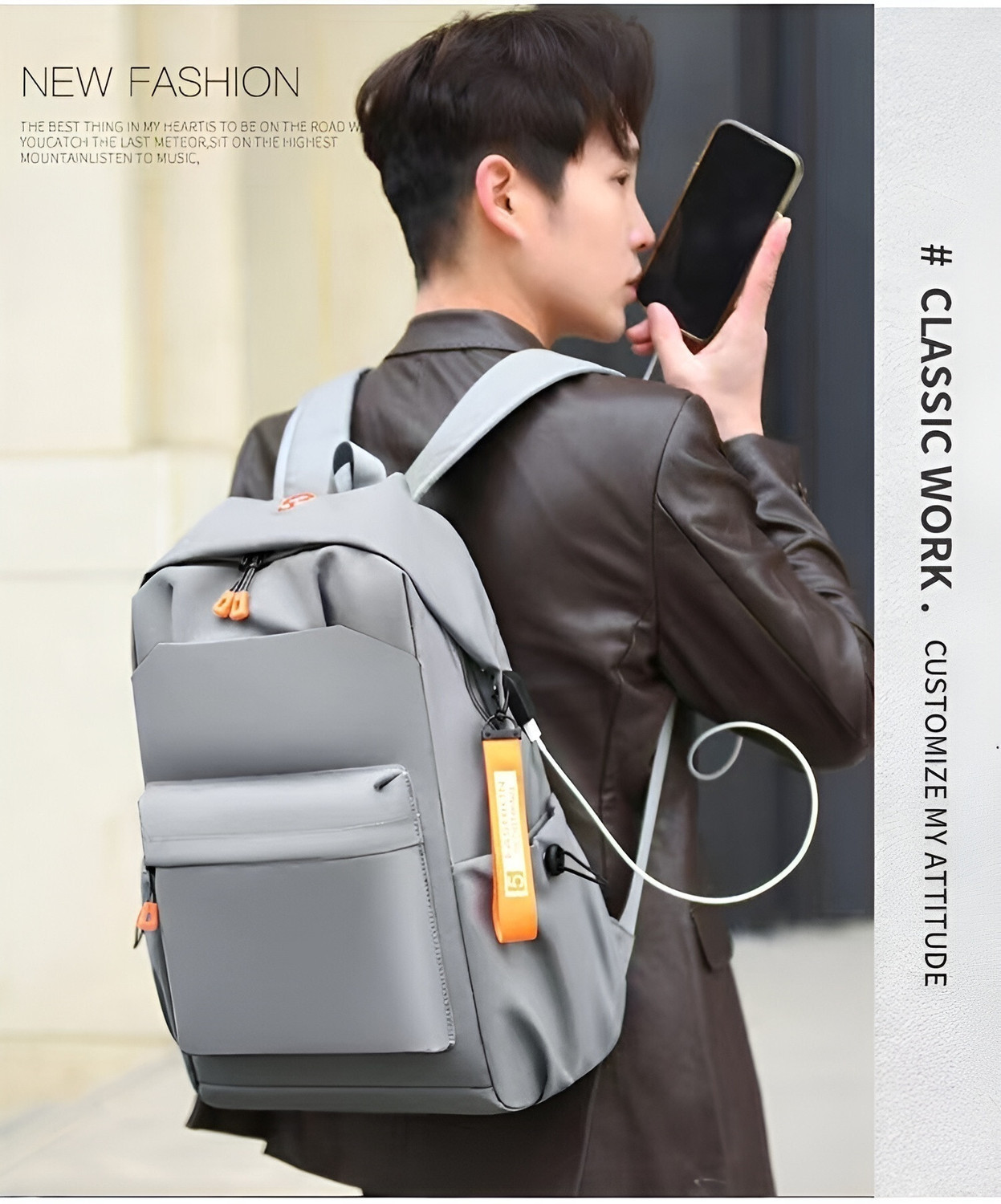 Image of Happykids Backpack For Men & Women,With Charging Port, Bottle Pockets, 22 L Backpack
