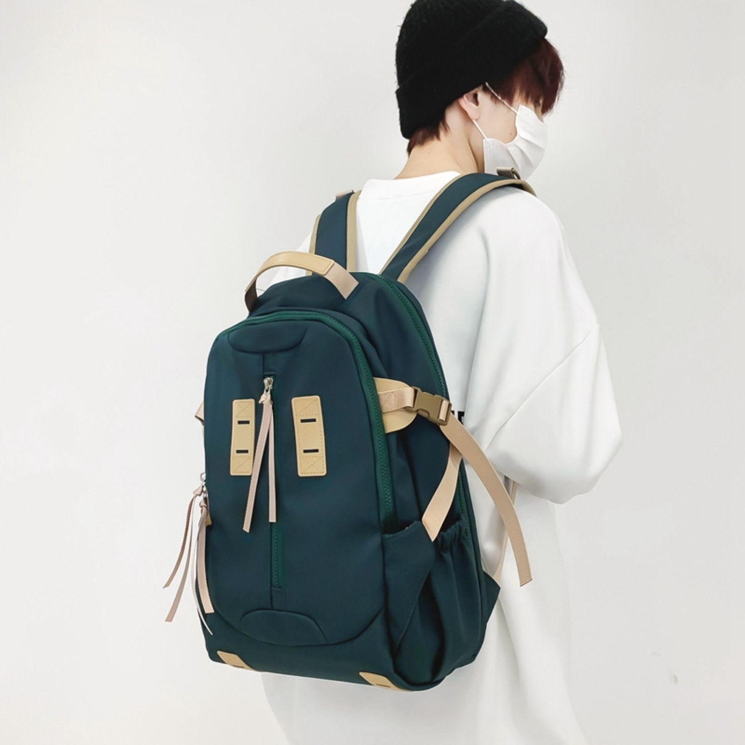 Image of Tinytot SB259 01 Japanese Style Korean Unisex School College Casual Laptop Backpack Bag Waterproof School Bag