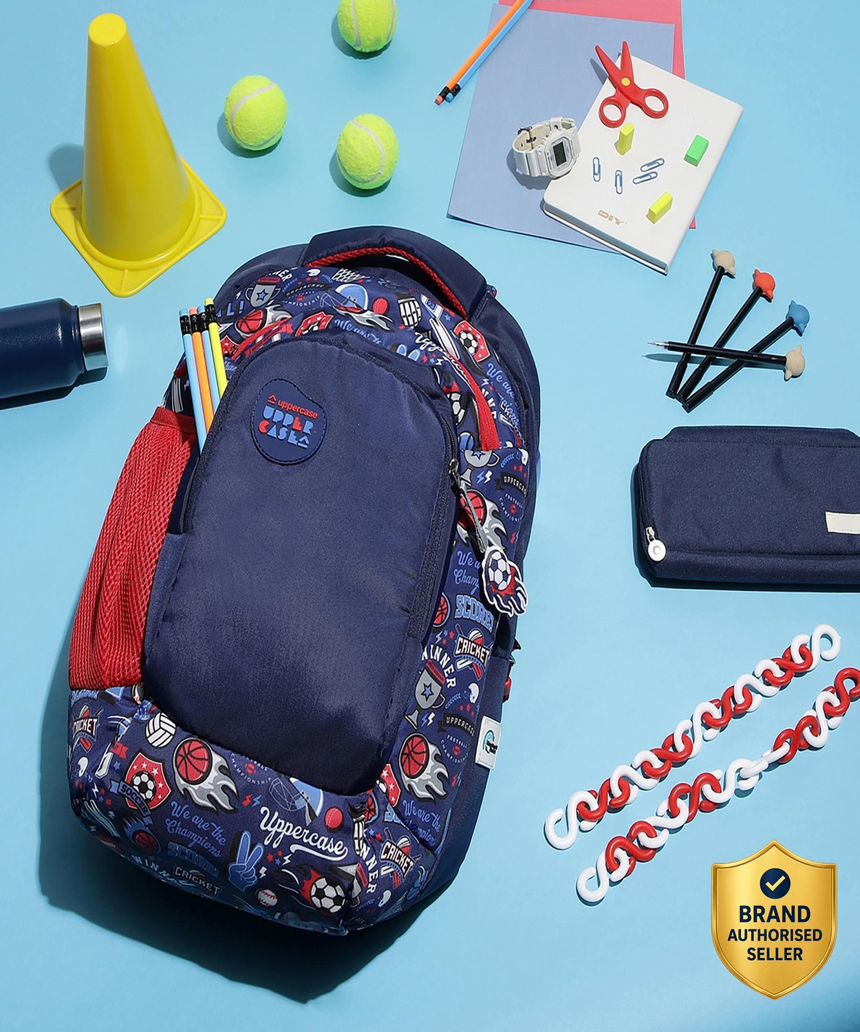 Image of Uppercase Sprout 01 School Backpack Navy Blue 29.799 L Backpack
