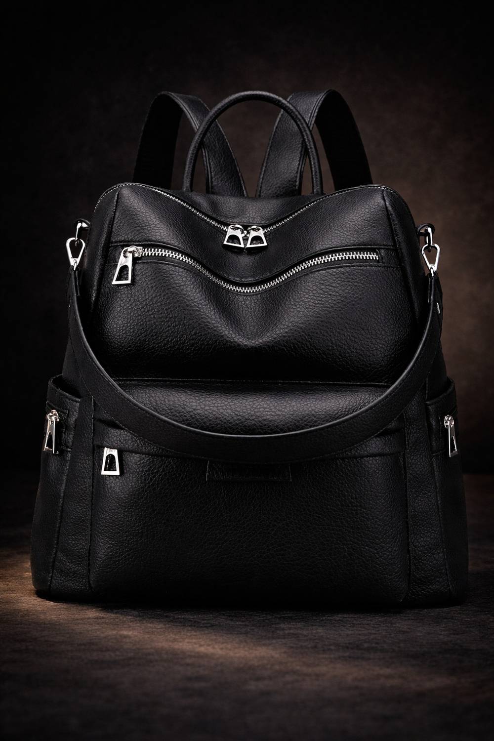speginic Laptop Purse for Women Convertible Travel Vintage PU Leather 25 L Backpack