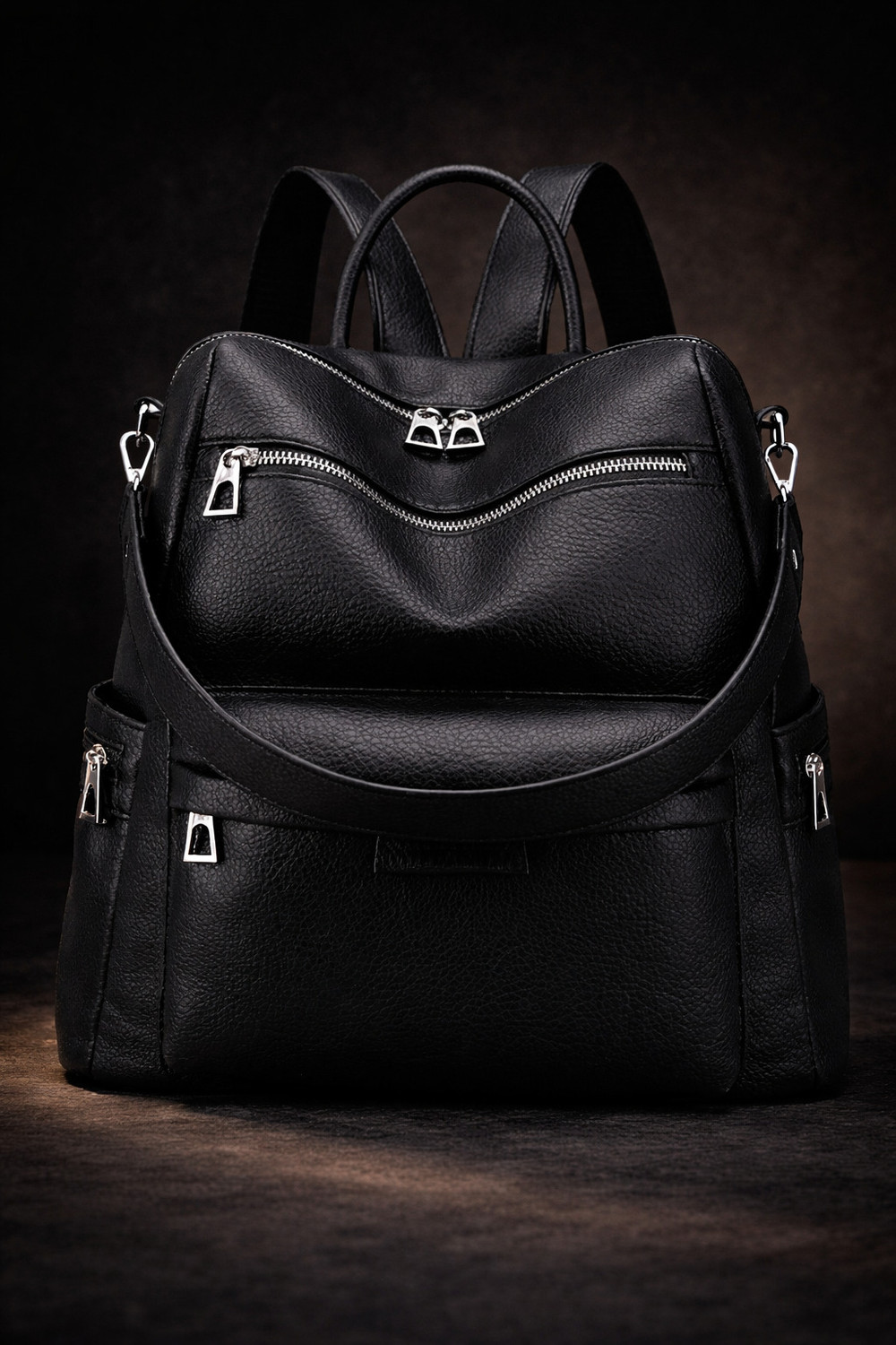 Image of speginic Laptop Backpack Purse for Women Convertible Travel Vintage PU Leather Bagpack 25 L Backpack