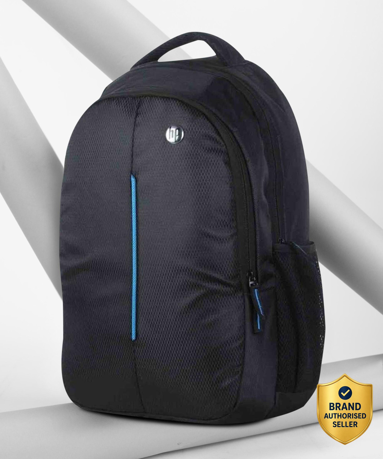 Image of HP Medium 27 L Laptop Backpack Most popular college /office backpack ( Black ) (Black, Blue, Silver)