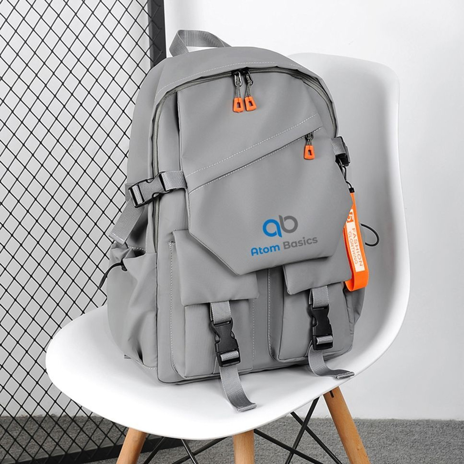 Image of Atom Basics Multi-Pocket Business & Travel Laptop Backpack with Padded Straps & USB Port 39 L Laptop Backpack