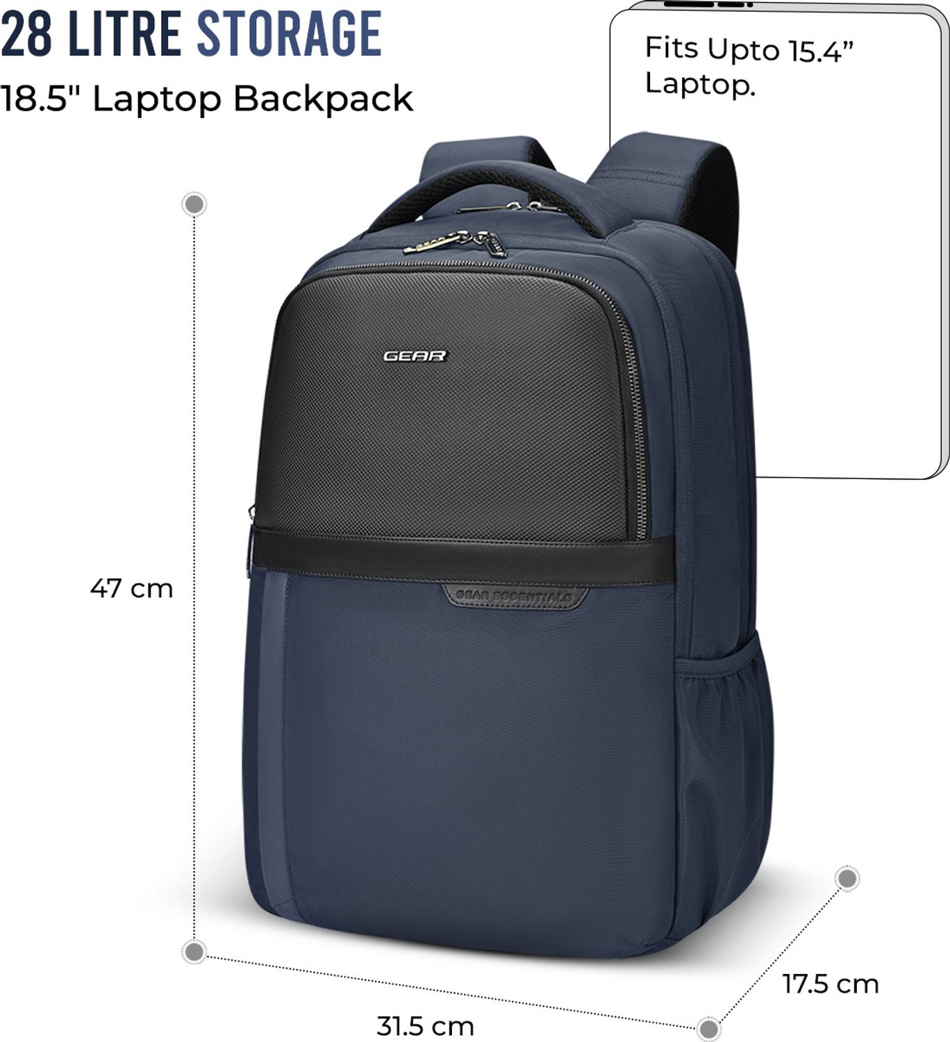 Gear Alpha Laptop Backpack 28L Blue Pack of 18 - Image 3