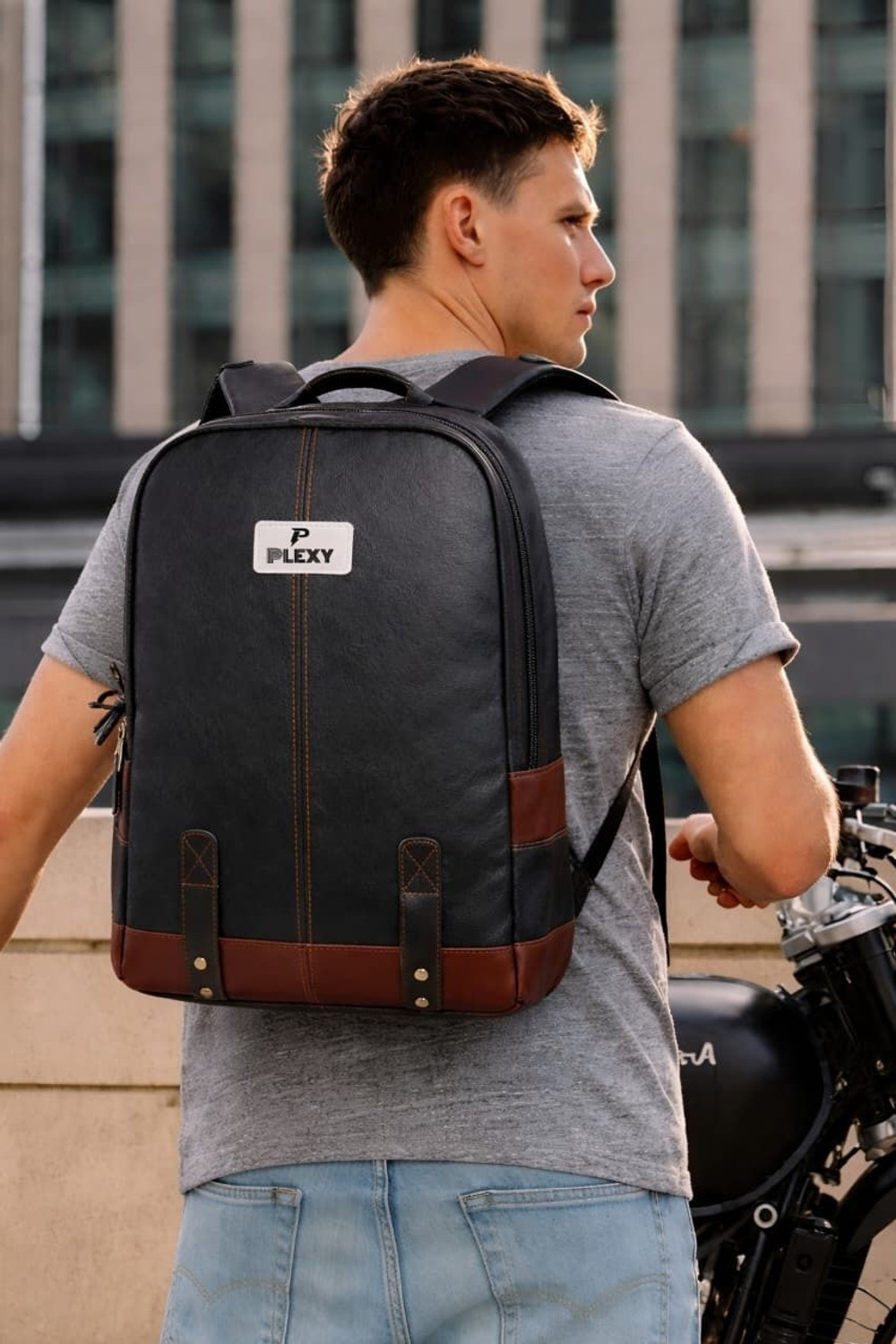 Image of PLEXY Faux Leather Water 40 L Backpack