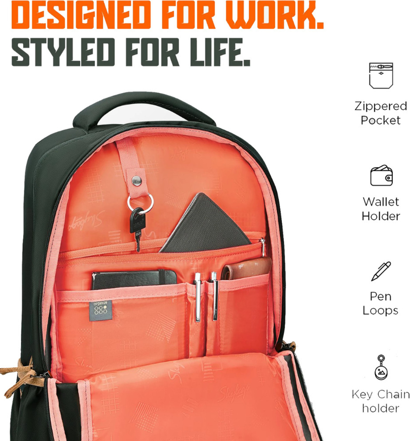 Image of SKYBAGS Zynex Professional Laptop Compatible with Rain Cover 30 L Laptop Backpack