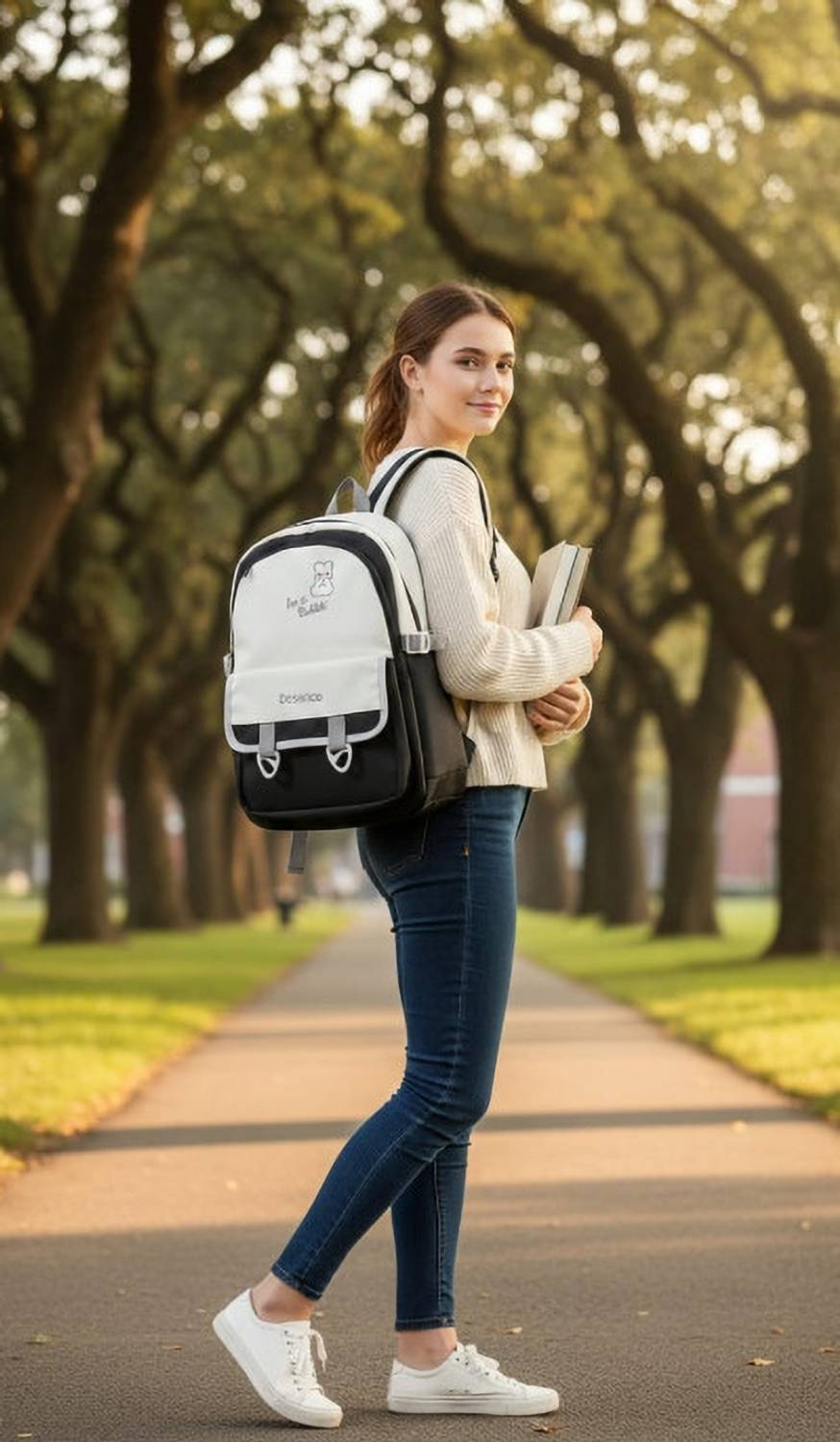 Rajput Black Laptop Backpack for Students - Image 3