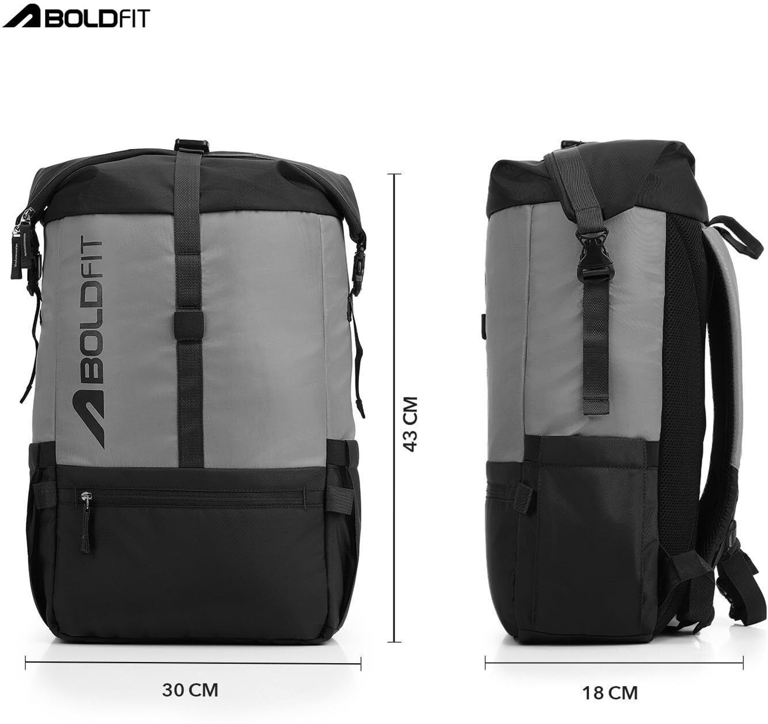 Image of BOLDFIT Roll Top - Expandable with Laptop sleeve 45 L Laptop Backpack