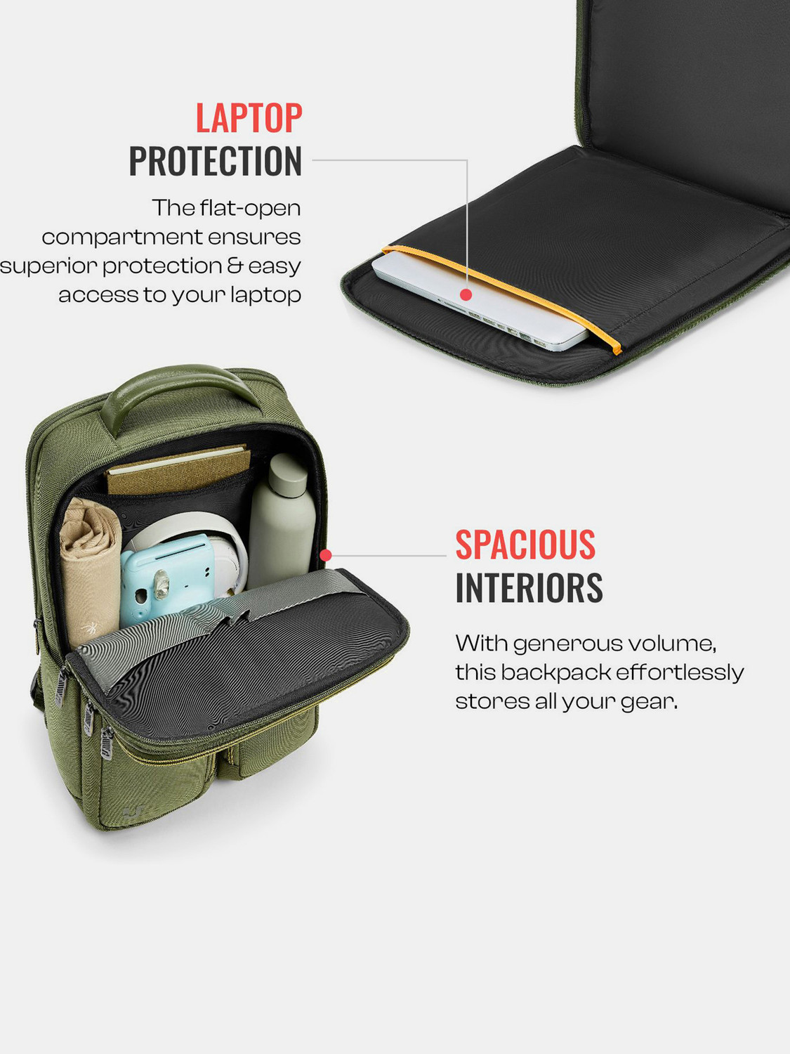 Image of Urban Jungle Wayfarer Workpack- Olive 20 L Laptop Backpack