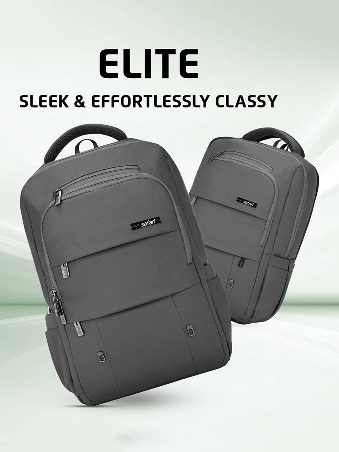 SAFARI Elite 25L Laptop Backpack Gray - Image 3