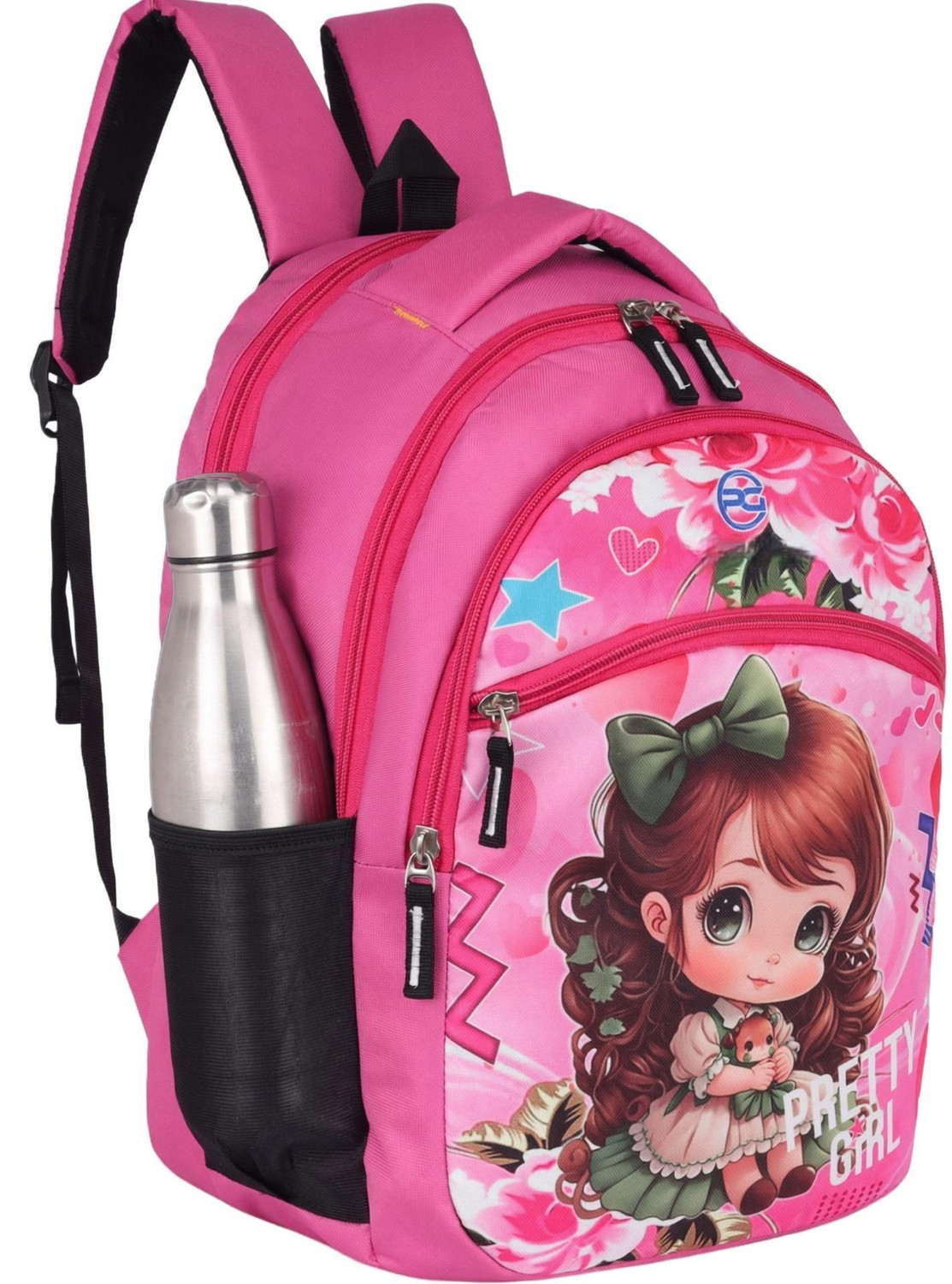 Image of Gloft Girl's Medium 22L Waterproof School Backpack Cartoon Bag for 4-9 Years 22 L Backpack