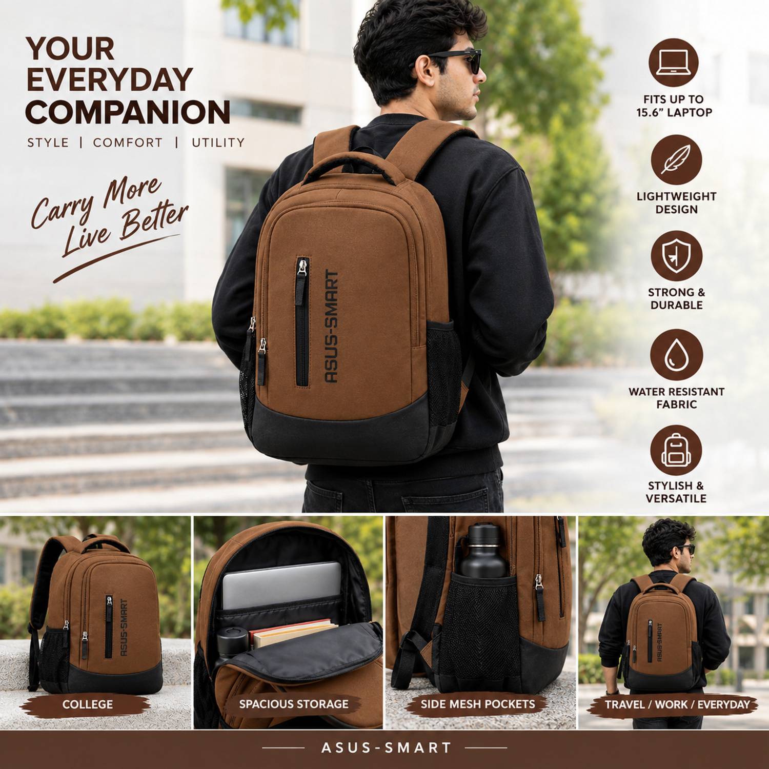 Large 32 L Laptop Backpack Crystal - Image 2