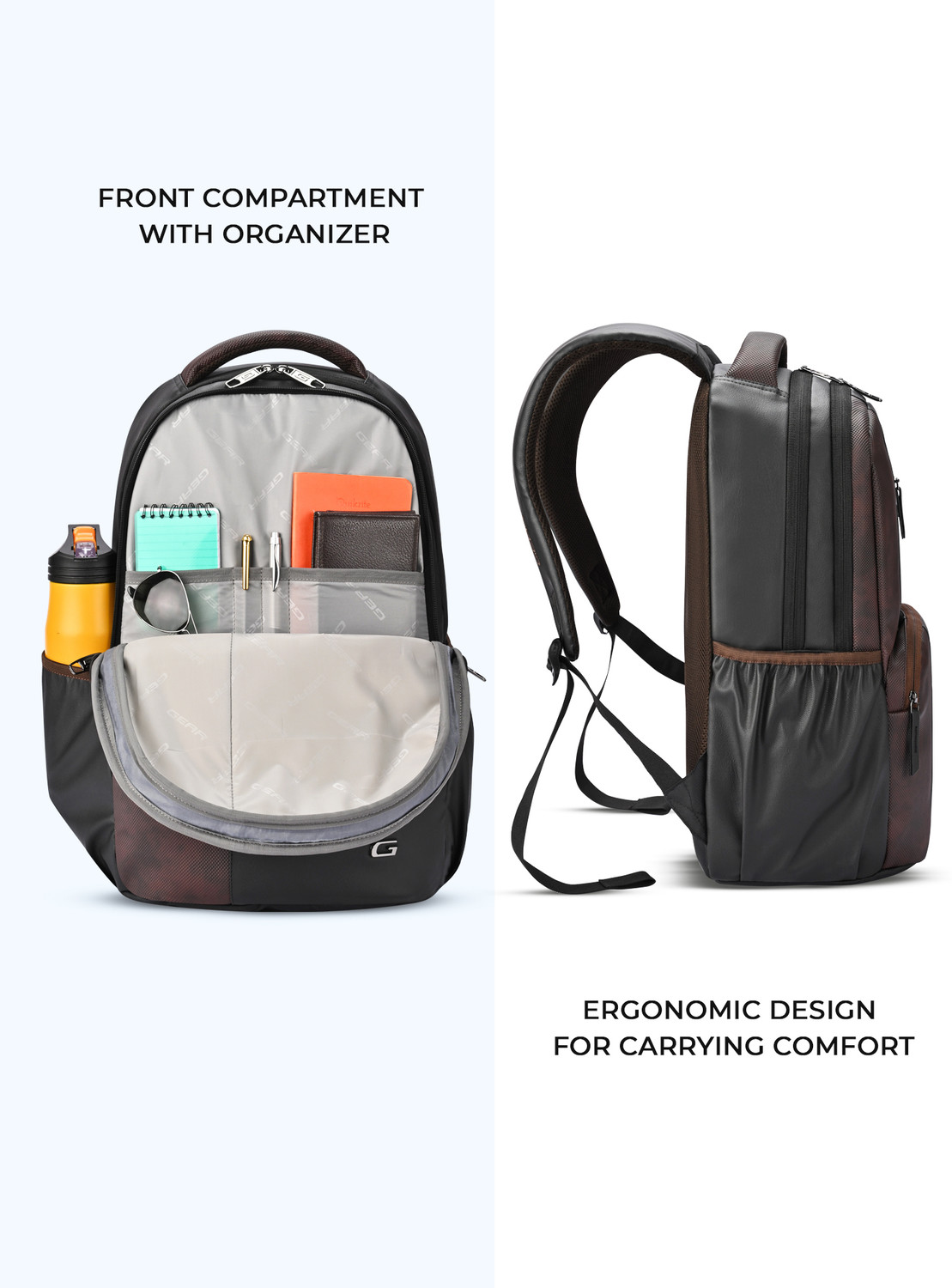 Image of Gear VINTAGE 2 FAUX LEATHER (WITHOUT ANTITHEFT) LAPTOP BACKPACK 34 L Laptop Backpack
