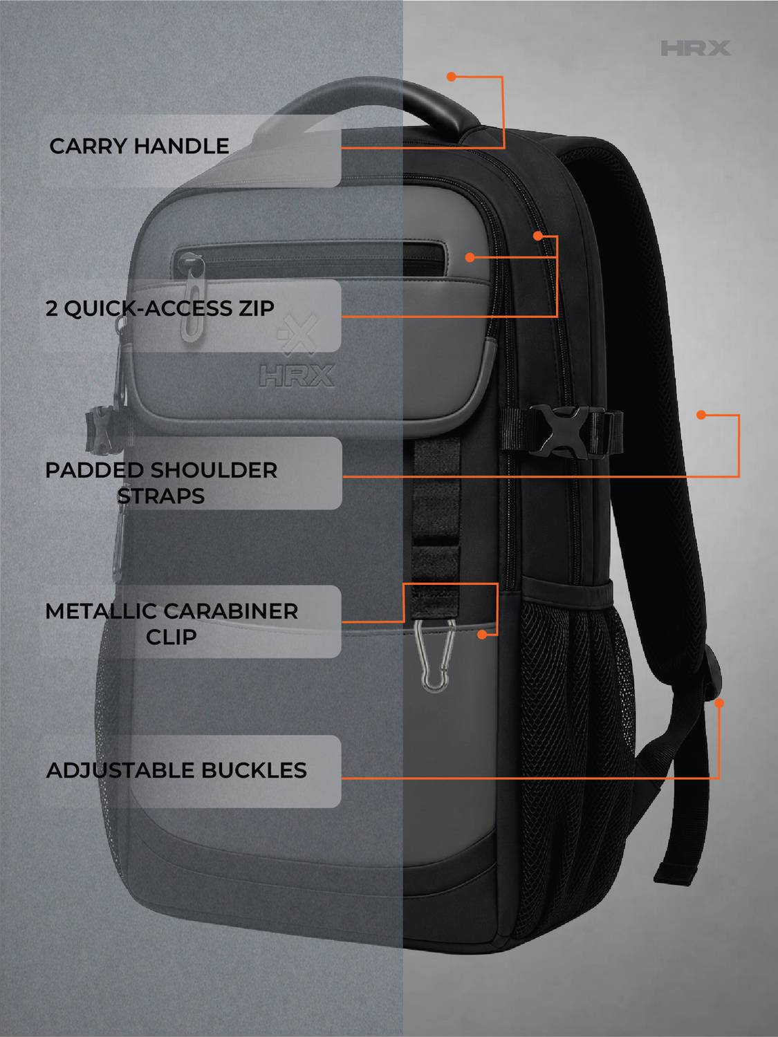HRX MetroVault Pro 42L Laptop Backpack - Image 2