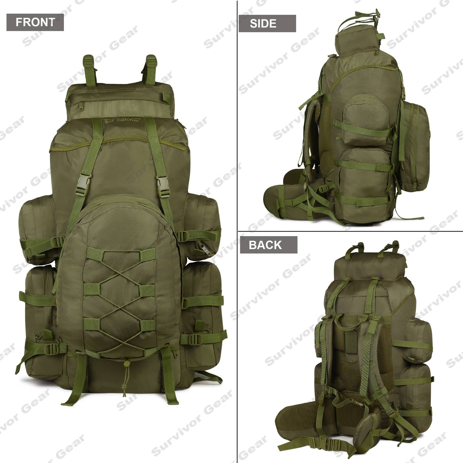 SURVIVOR GEAR Himalayan 95L Rucksack - Image 5